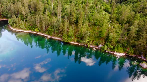 Beautiful Summer Landscape on an Lake in the Mountains