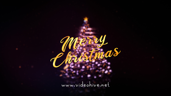 Christmas and New Year Gold Logo