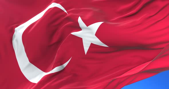 Flag of Turkey Waving