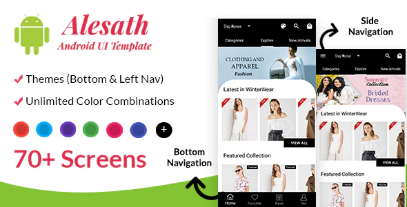 Alesath – Native Android Ecommerce UI Template