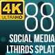 Social Media Lower Thirds Splat 4K (Video) - VideoHive Item for Sale