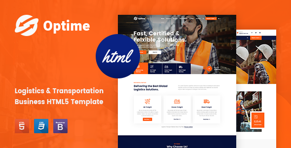 Optime - Logistics & Transportation HTML5 Template