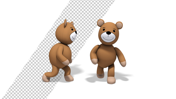 Teddy Bear Toy - Walk Cycle Animations (2-Pack)