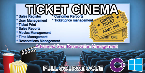 Cinema Ticket - Advanced Seat Reservation Management  C# MySQL