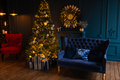 Christmas tree and sofa with decor - PhotoDune Item for Sale