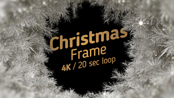 Christmas Frame White 4K alt