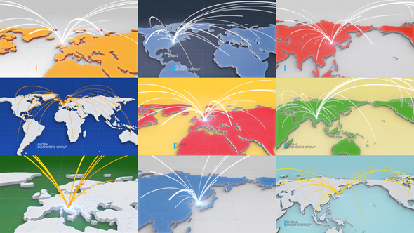 3D World Map Line alt