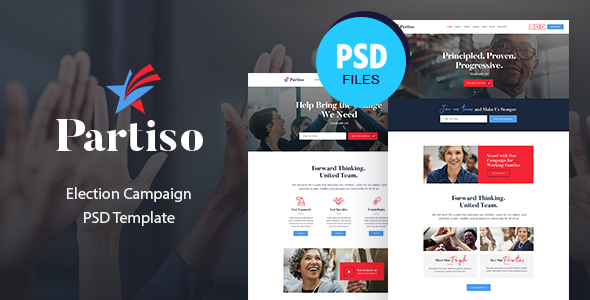 Partiso | Political Party PSD Template