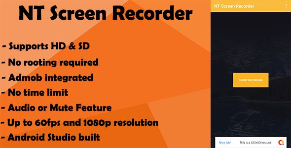 Screen Recorder - With Admob, No Root Required