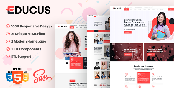 Educus - HTML5 Template for Education and LMS With RTL Support