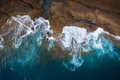 Rocky shore of the island of Tenerife. Aerial drone photo of ocean waves reaching shore - PhotoDune Item for Sale
