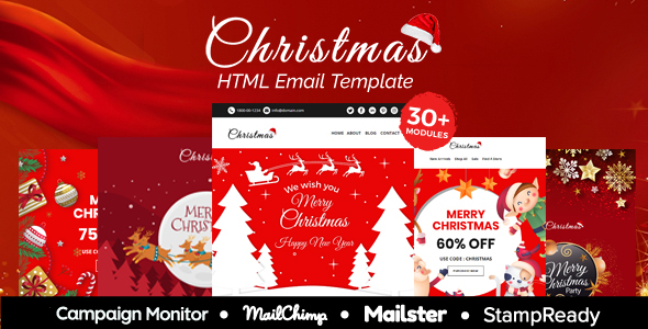 Christmas - Multipurpose Responsive Email Template 30+ Modules - Mailster & Mailchimp