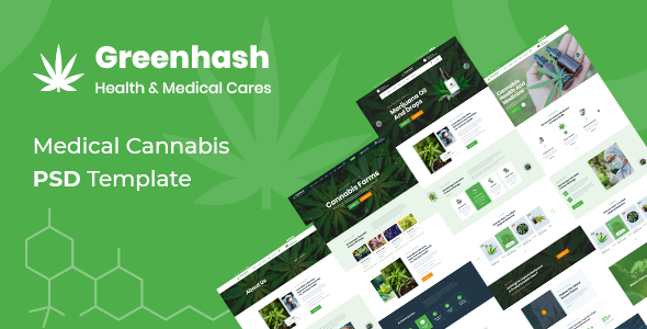 Greenhash - Medical Marijuana Dispensary PSD Template