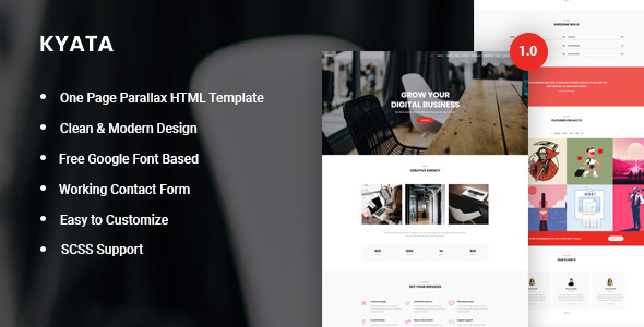 Kyata | One Page Parallax HTML5 Template