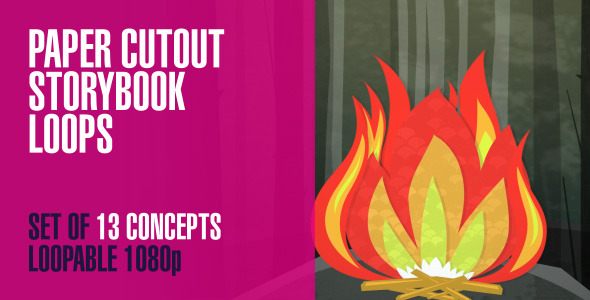 Paper Cutout Storybook Loops – Pack of 13