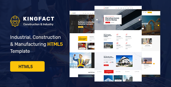 Kingfact - Industrial Construction & Manufacturing HTML5 Template