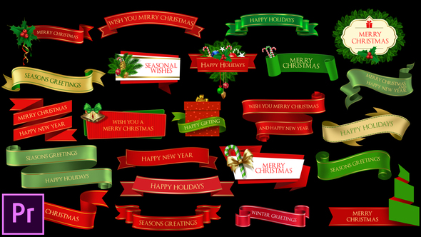Christmas Lowerthirds and Banners - Premiere Pro