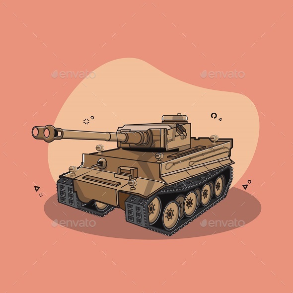 Panzer Tank Vector Illustration