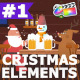 Cartoon Christmas Elements And Transitions - VideoHive Item for Sale