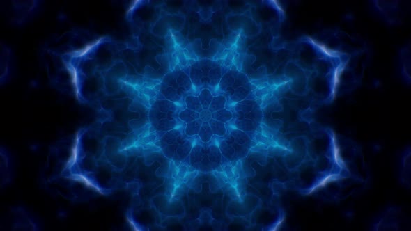 Dark Blue Energy Kaleidoscope Loop 4K 01