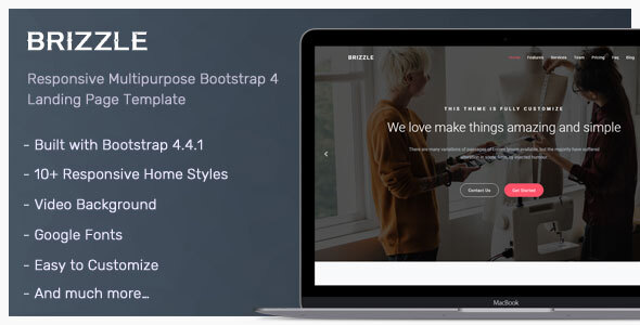 Brizzle - Landing Page Template