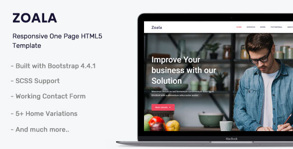 Zoala - One Page Template