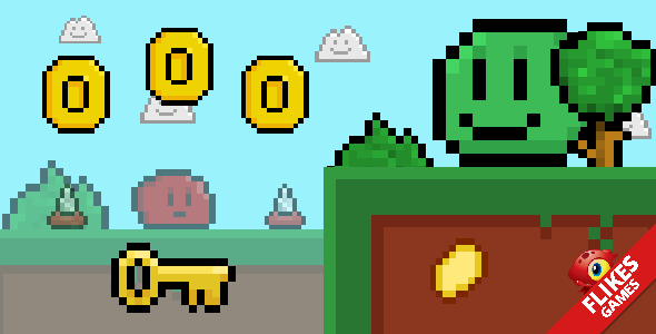 Slime - HTML5 retro hardcore game. Capx, mobile control, pixelart