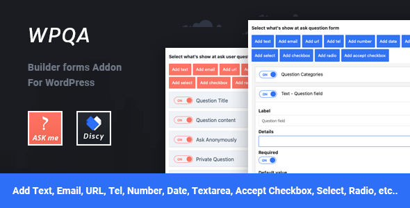 WPQA - Builder forms Addon For WordPress