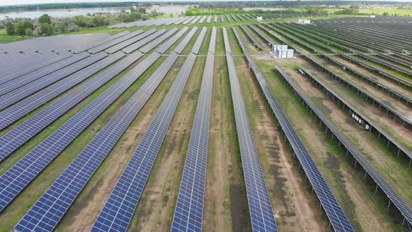 Aerial View of Solar Power Station