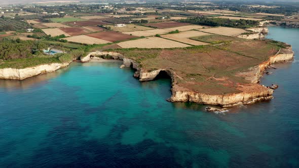 Aerial view of beautiful coastline