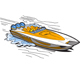 Speed Boat Passing By
