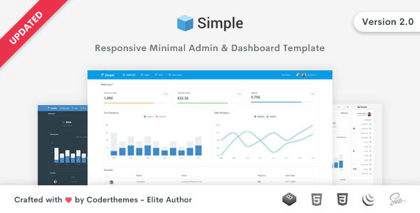 SimpleAdmin - Responsive Bootstrap Administrator i szablon pulpitu nawigacyjnego