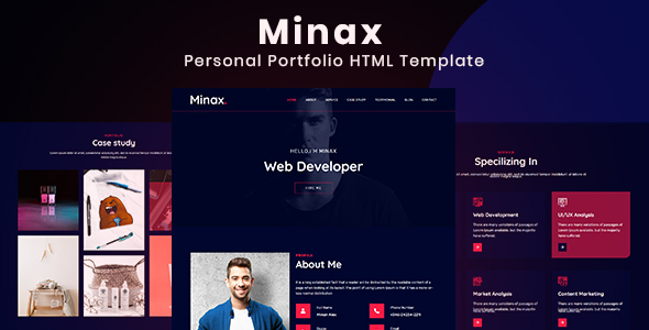 Minax - Personal Portfolio HTML Template