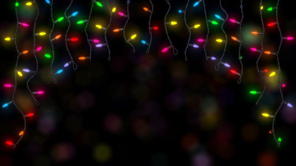 Christmas Lights Colorful Background