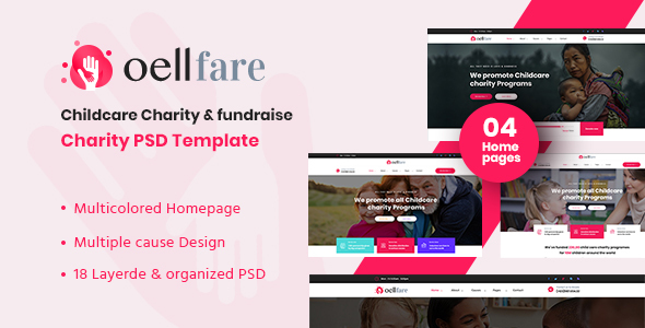 Oellfare - Charity PSD Template