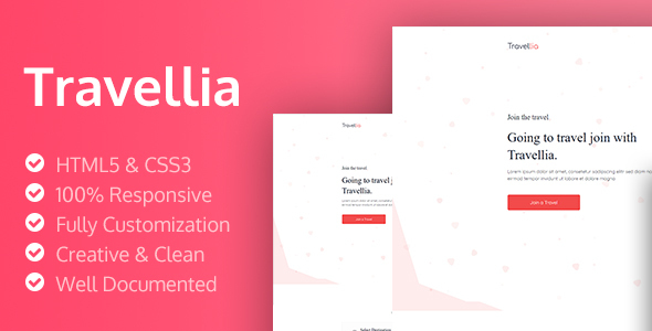 Travellia - Travel Landing Page