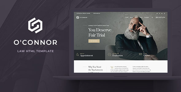 Oconnor - Lawyers and Law Firm HTML Template