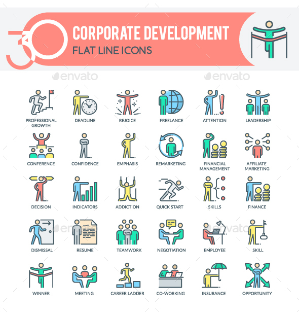Corporate Development Icons