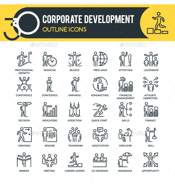 Corporate Development Icons