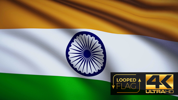 India Flag 4K