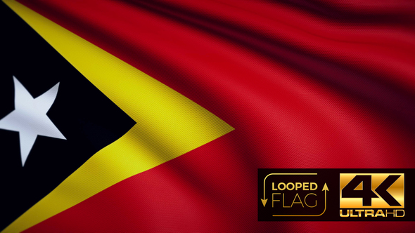 East Timor Flag 4K