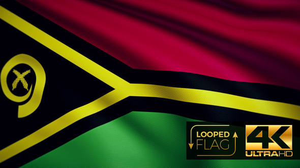 Vanuatu Flag 4K