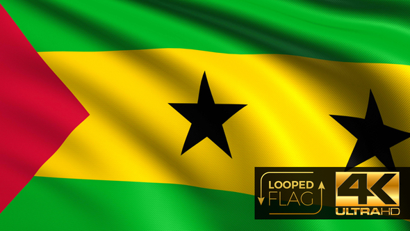 Sao Tome And Principe Flag 4K