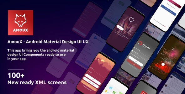 AmouX - Android Material UI Templates for Xamarin and Android Studio