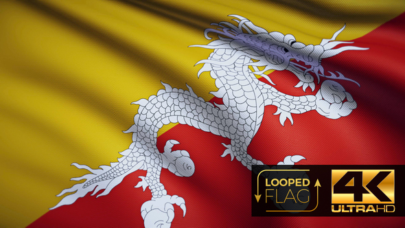 Bhutan Flag 4K