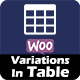 WooCommerce Variations In Table - CodeCanyon Item for Sale