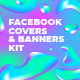 Facebook Cover and Banner Kit. Abstract Liquid Shapes Set. - GraphicRiver Item for Sale