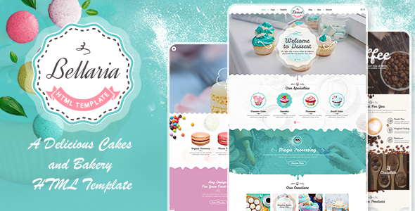 Bellaria - A Delicious Cakes and Bakery HTML Template