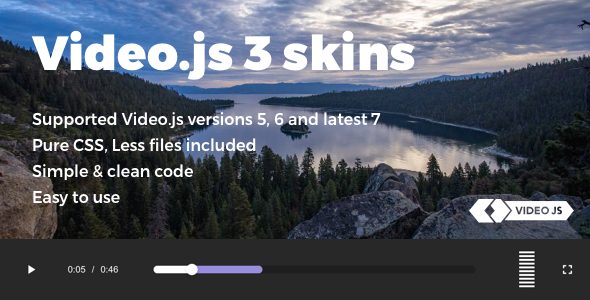 Video.js Unique 3 Skins Pack