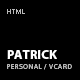 Patrick - vCard HTML Template - ThemeForest Item for Sale